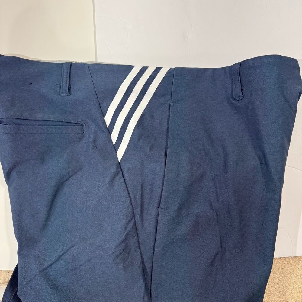 Adidas Men's Golf Ultimate 365 3-Stripe Tapered Pants Navy 38x32 - Picture 6 of 7